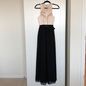 Champagne and Black Formal Dress